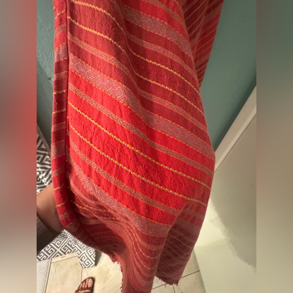 Red Maxi Skirt for event Wear, western, textured, boho - Picture 5 of 5